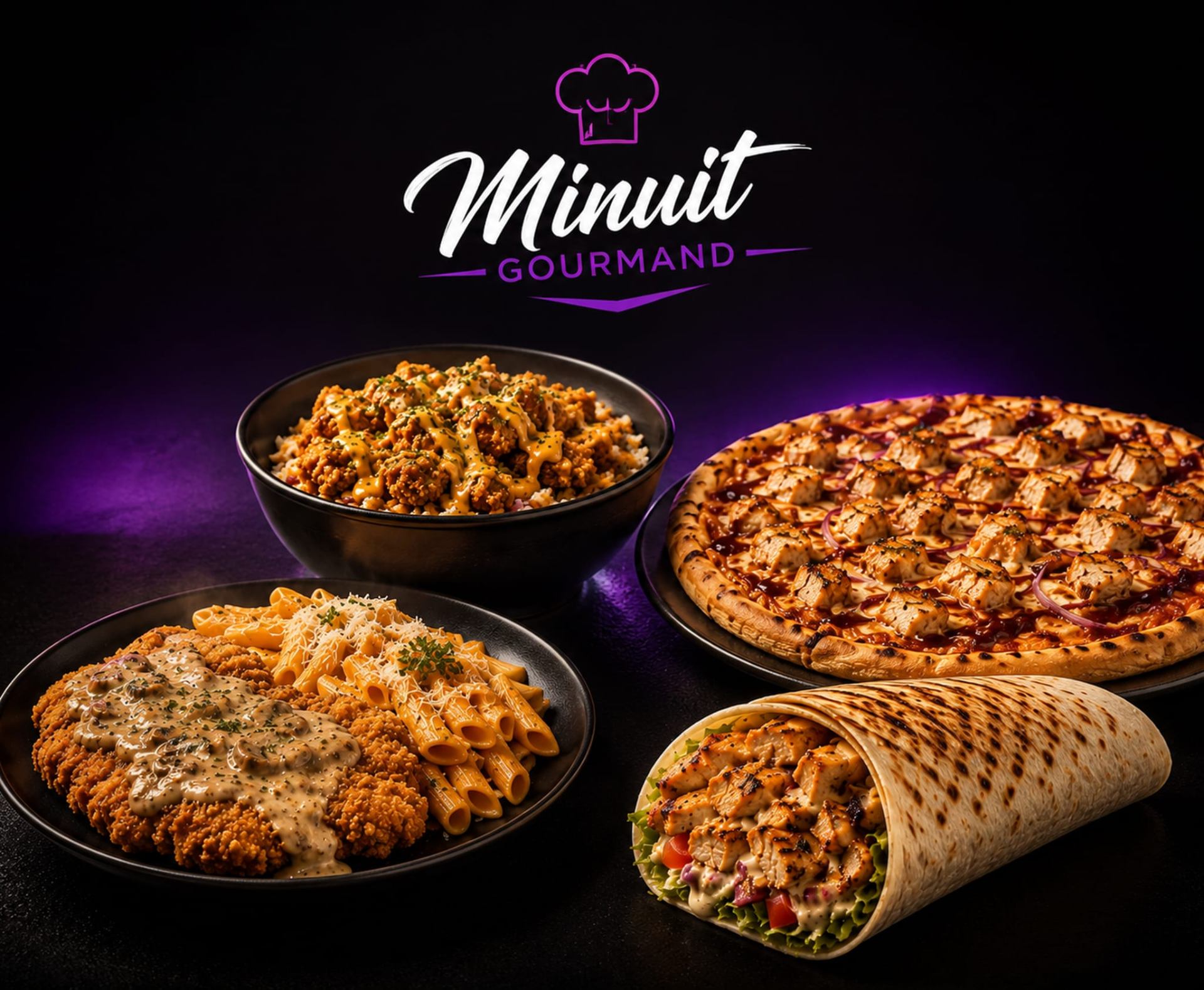 Assortiment de tacos, dürüm et tenders Minuit Gourmand